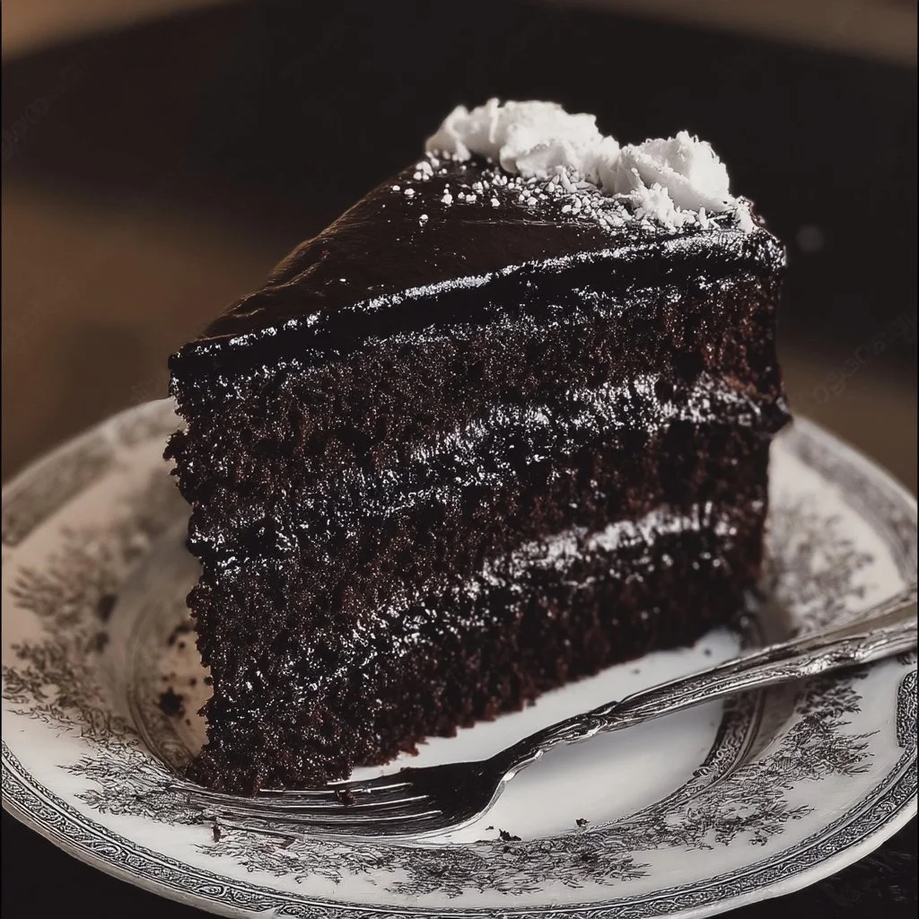 Deliciously rich Black Velvet Cake with cream cheese frosting