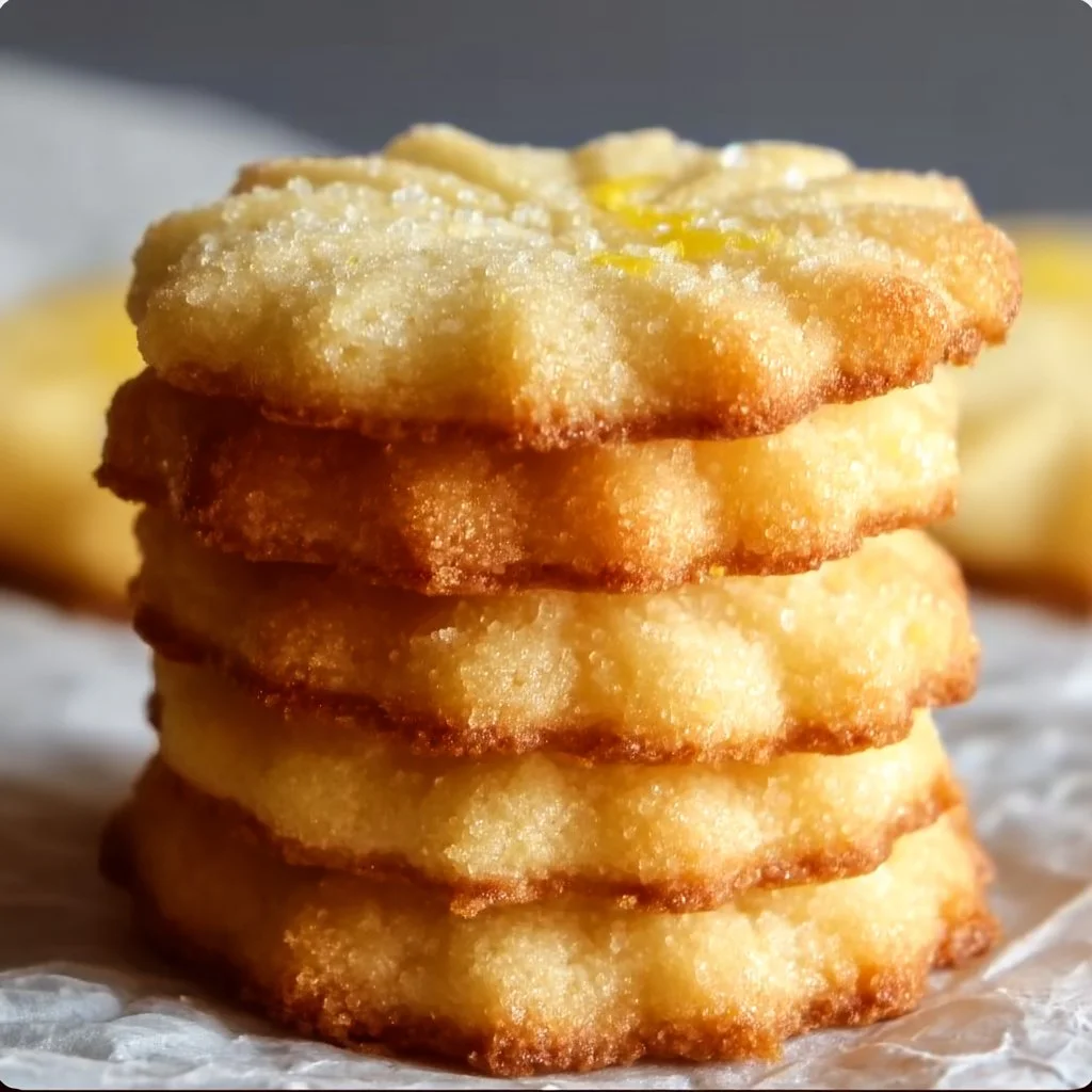 Freshly baked butter cookies on a cooling rack