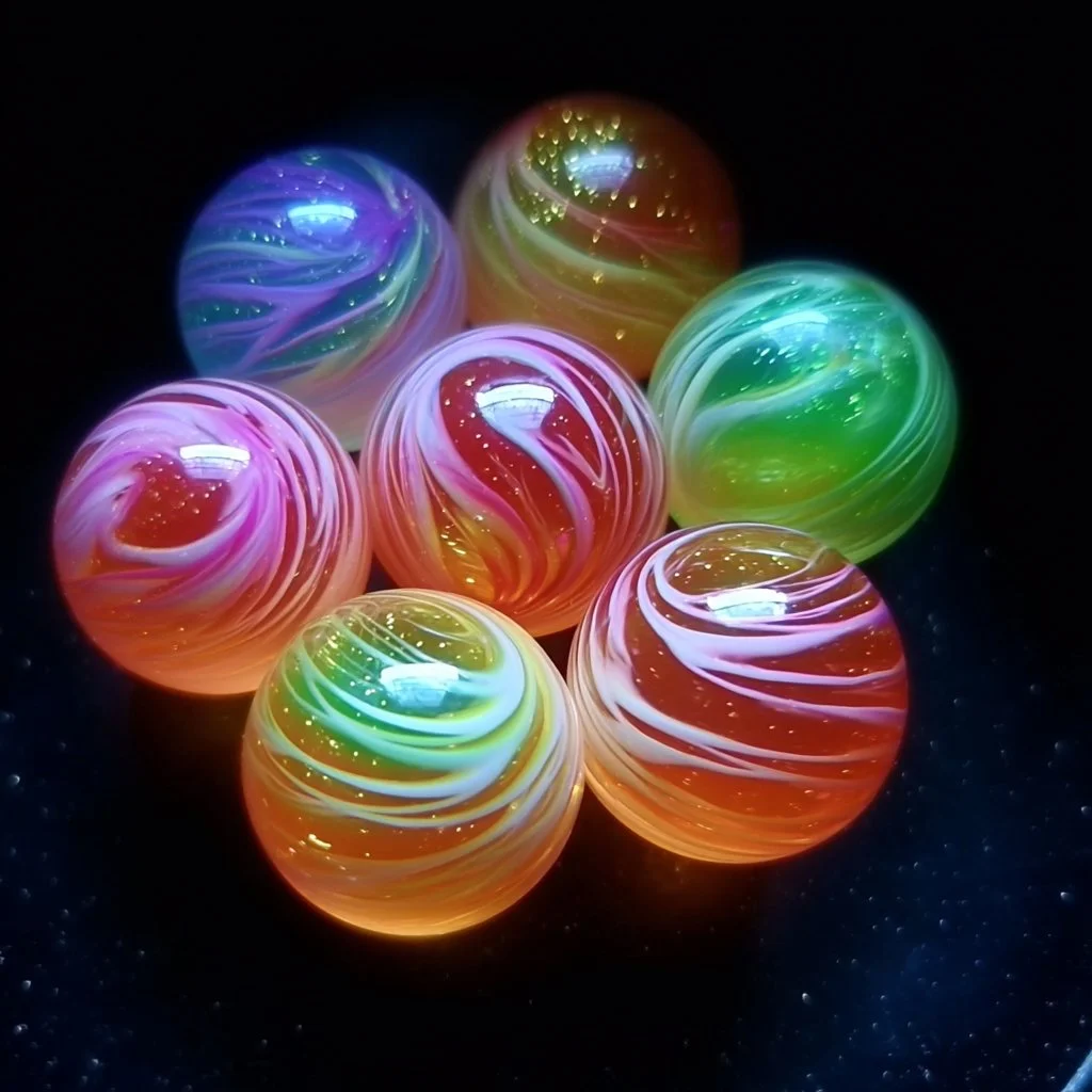 Swirl Glowing Bounce Ball with colorful glow and high bounciness