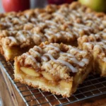 Delicious homemade apple pie bars with fresh apples and a golden crust