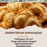 Plate of delicious Argentinian empanadas filled with savory ingredients.