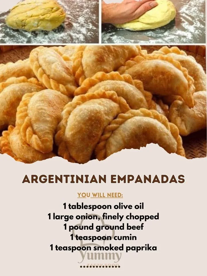 Plate of delicious Argentinian empanadas filled with savory ingredients.