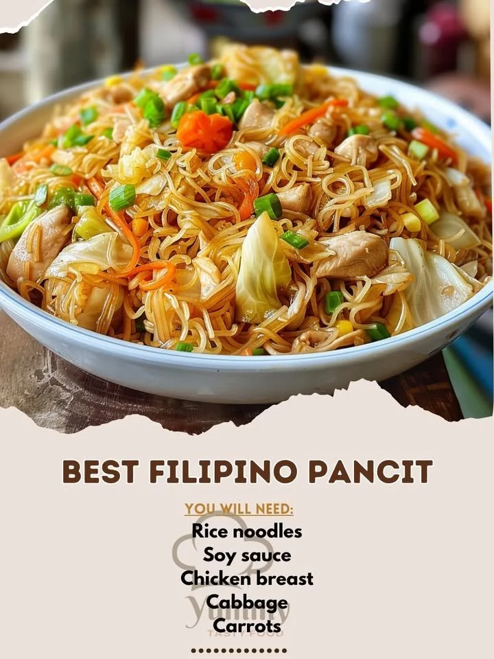 A bowl of the best Filipino noodle dish featuring vibrant colors and ingredients.