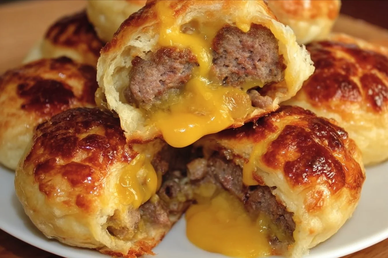 Big Mac Cheeseburger Bombs ready to serve in a platter