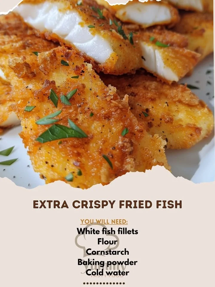 Extra crispy fried fish served with lemon and tartar sauce