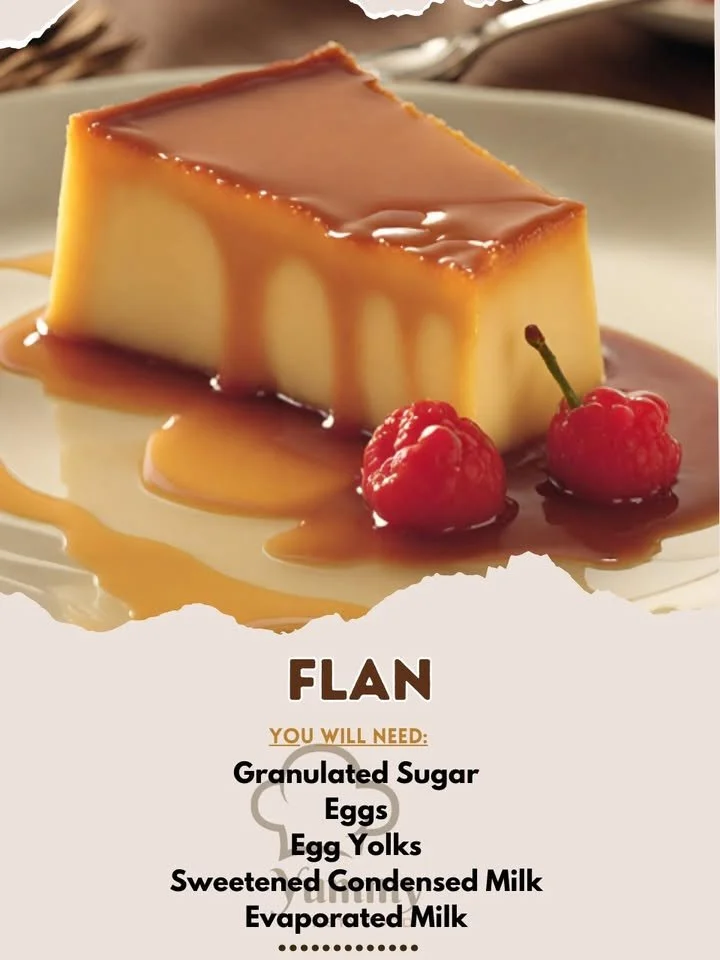 Delicious homemade flan dessert with caramel topping