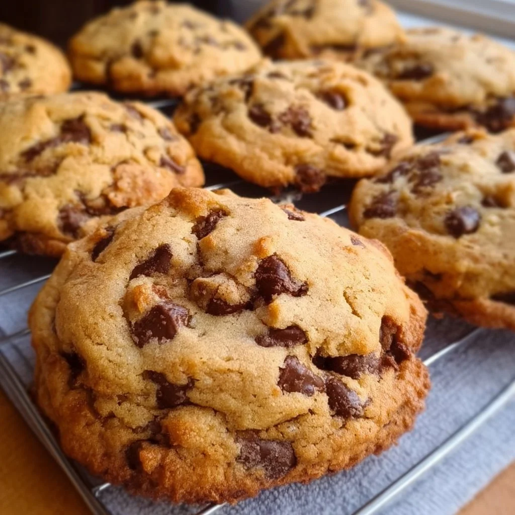 Gooey chocolate chip cookies freshly baked and ready to enjoy