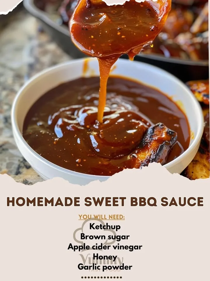 Homemade sweet BBQ sauce in a jar, perfect for grilling and marinades.