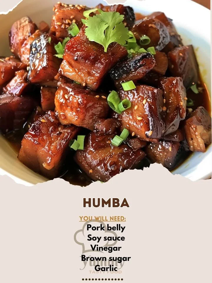 Delicious plate of Humba, a traditional Filipino pork dish.