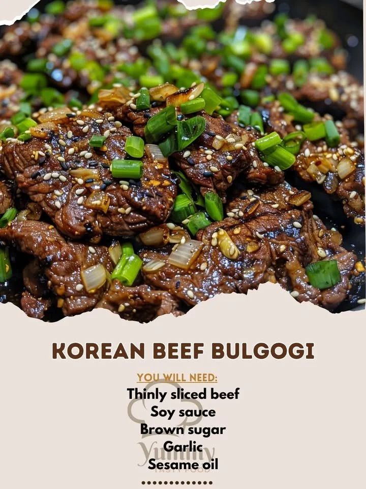 Delicious Korean Beef Bulgogi served with rice and vegetables