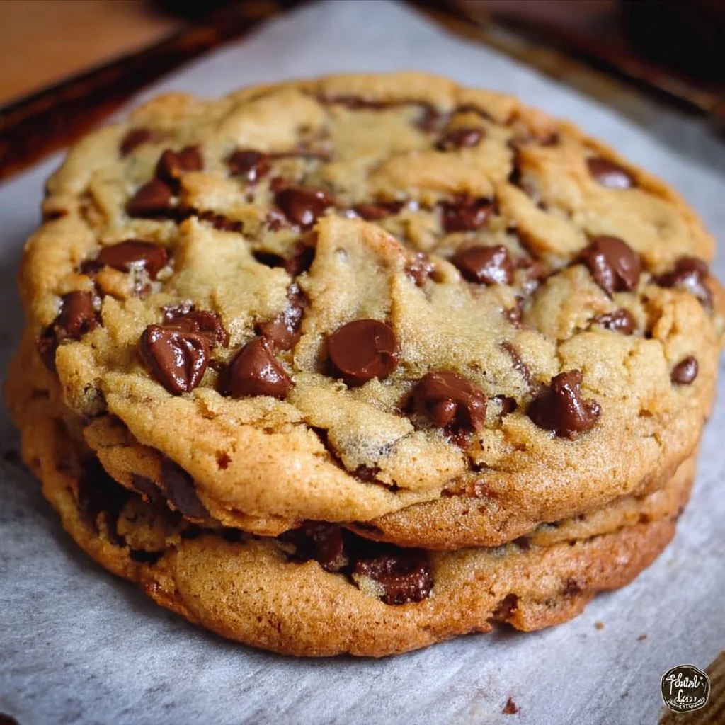 Delicious homemade chocolate chip cookies on a baking sheet