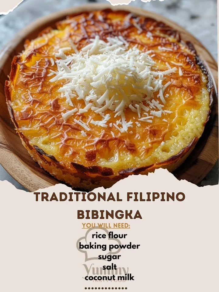 Delicious traditional Filipino rice cake served on a plate with banana leaves