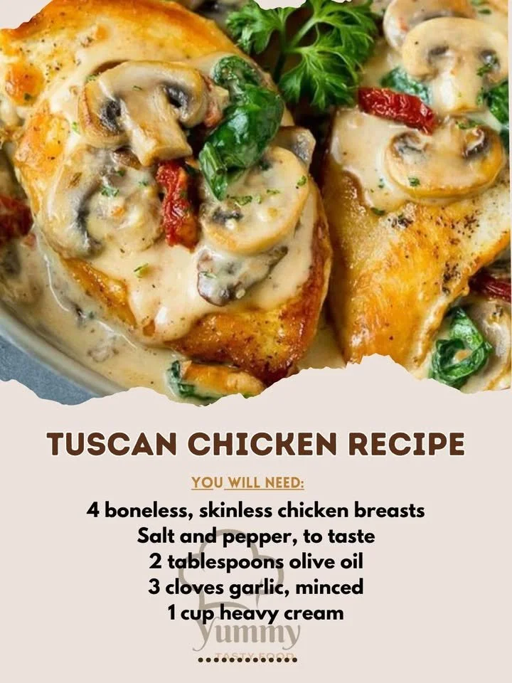 Delicious plate of Tuscan Chicken with herbs and vegetables