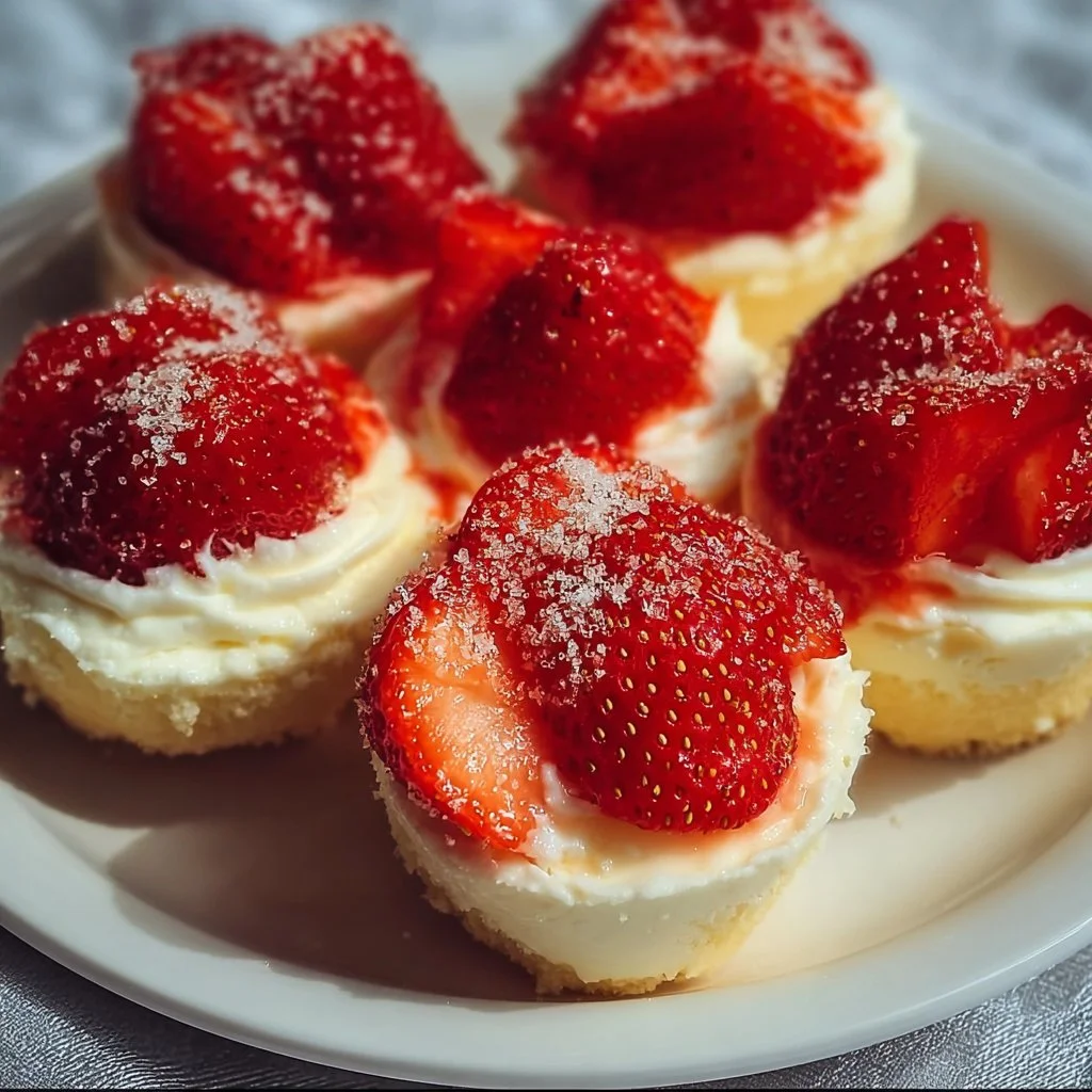 Cheesecake deviled strawberries topped with creamy filling and fresh fruit.