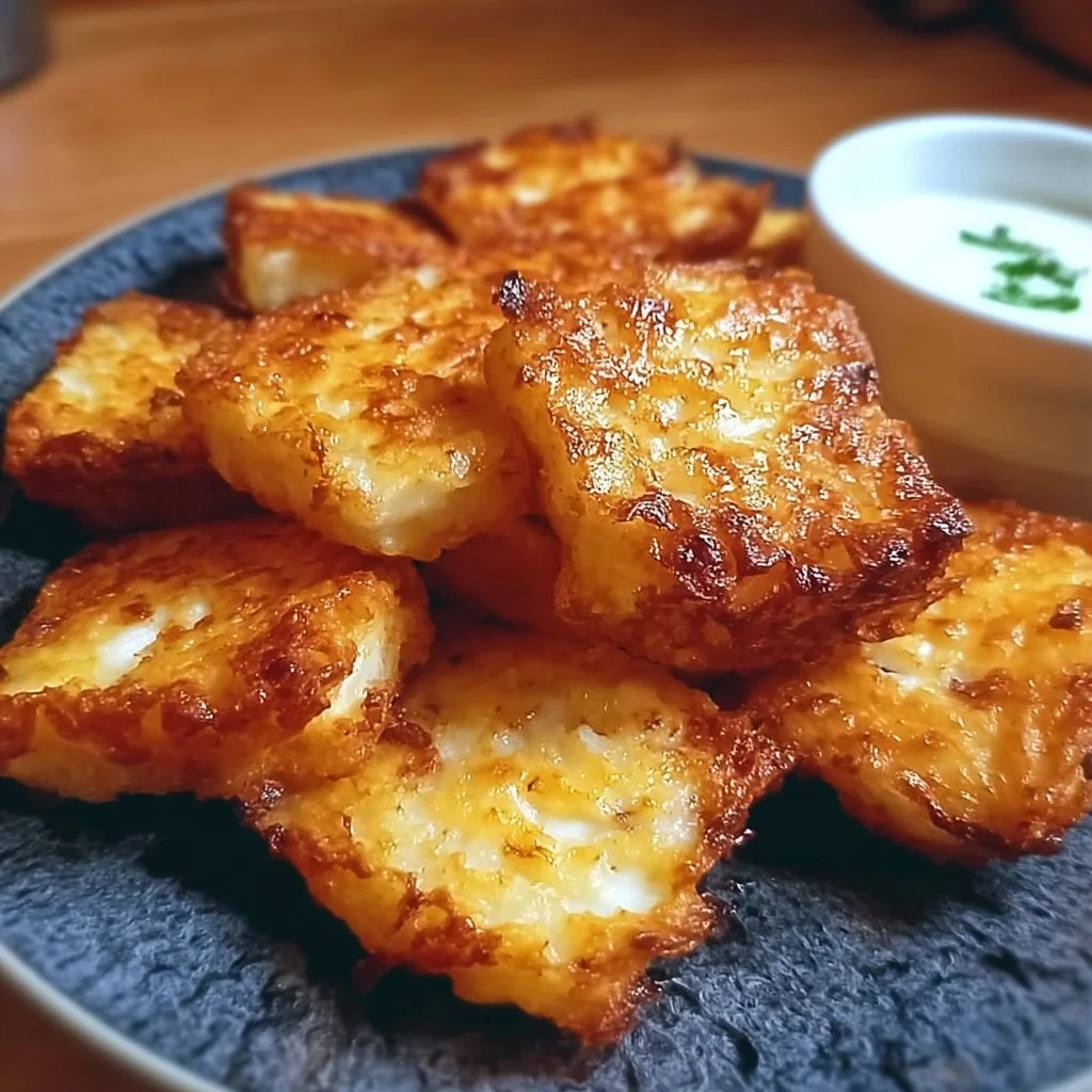 Delicious crispy cottage cheese treats on a plate