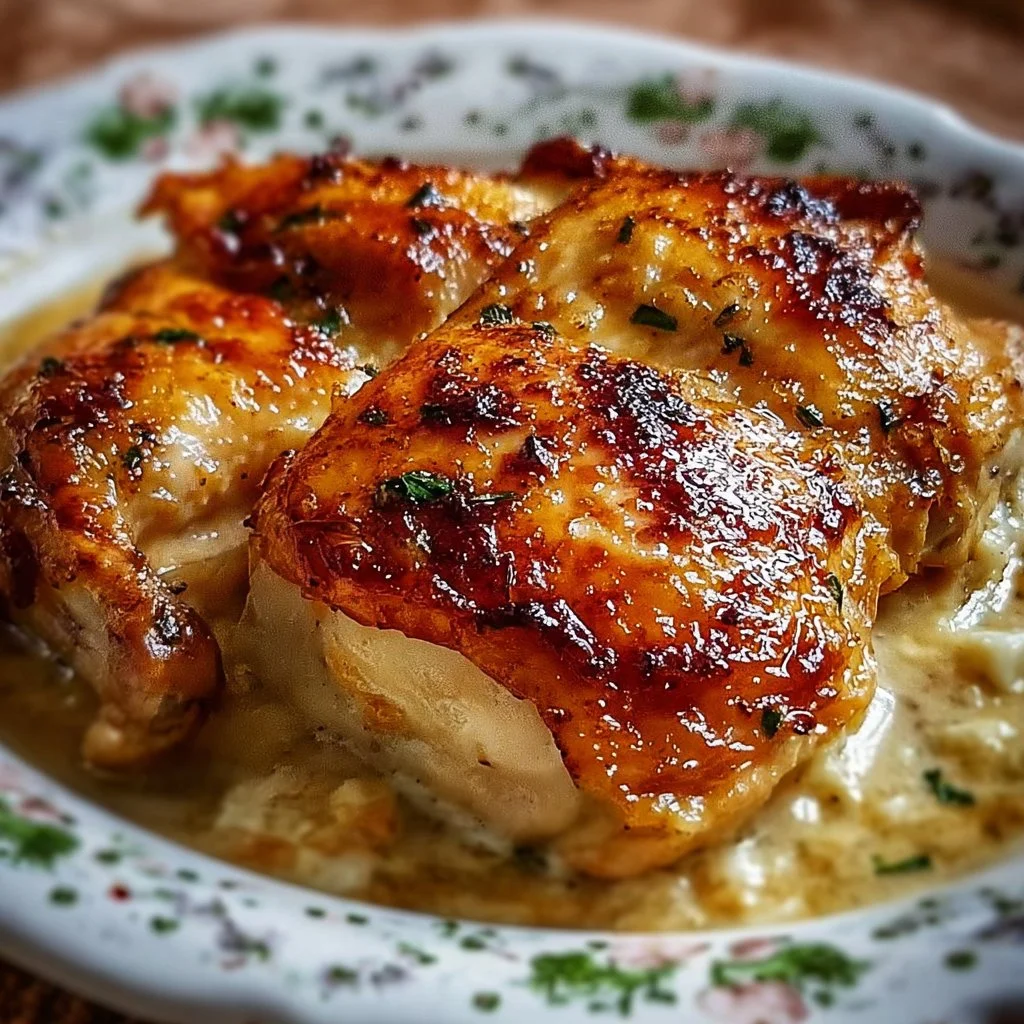 Delicious Forgotten Chicken dish with tender chicken and aromatic spices.