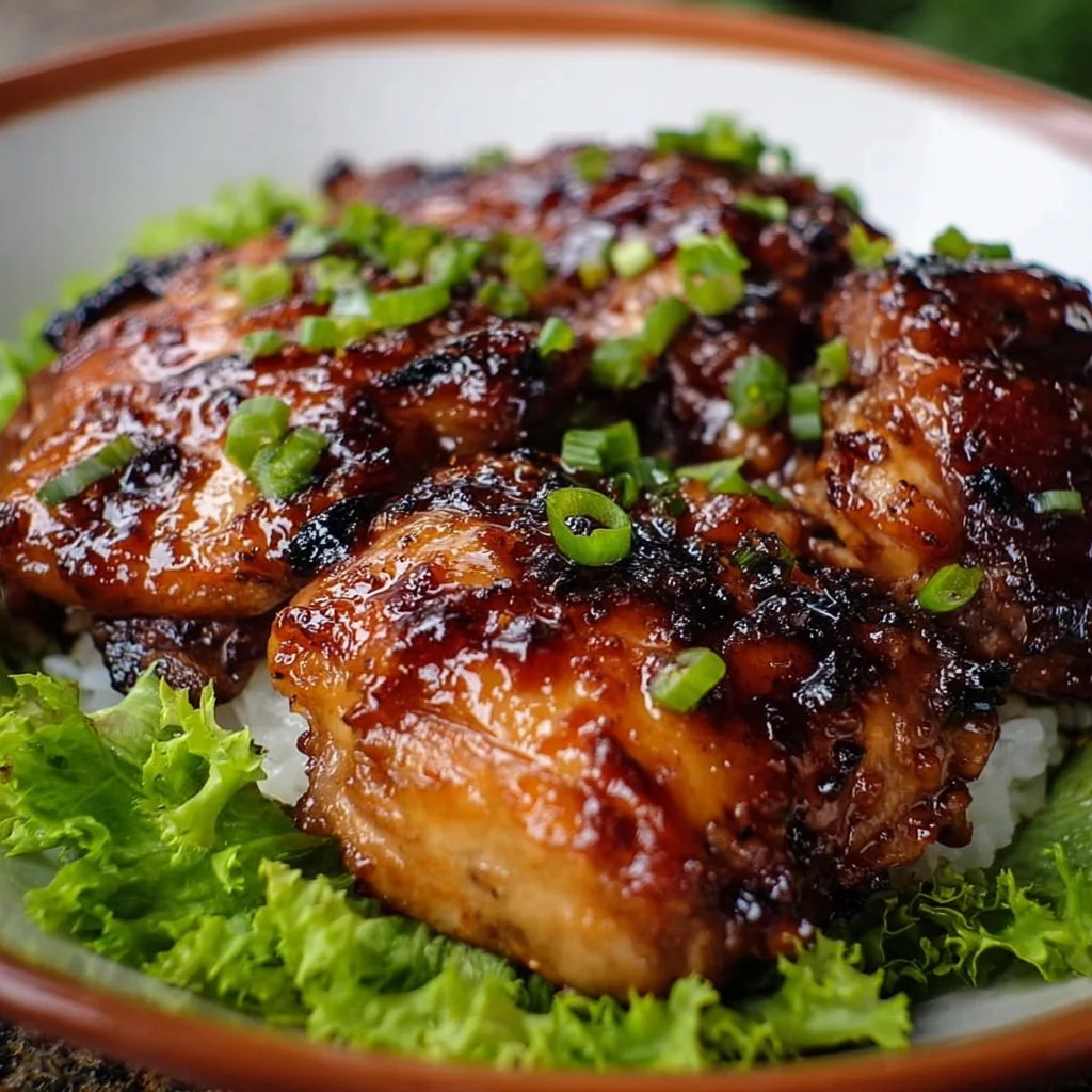 Delicious Hawaiian Turn Turn Chicken dish served with tropical sides