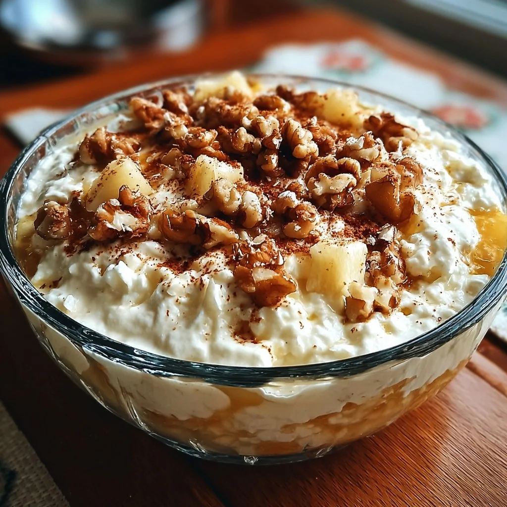 Hummingbird cake cottage cheese bowl with fresh fruits and toppings