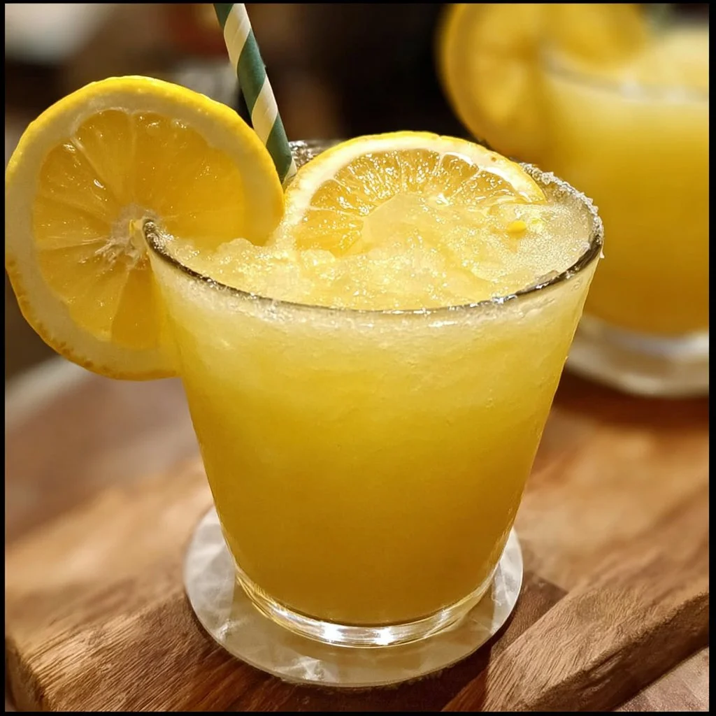 Pineapple Lemon Drop cocktail garnished with lemon and pineapple slice