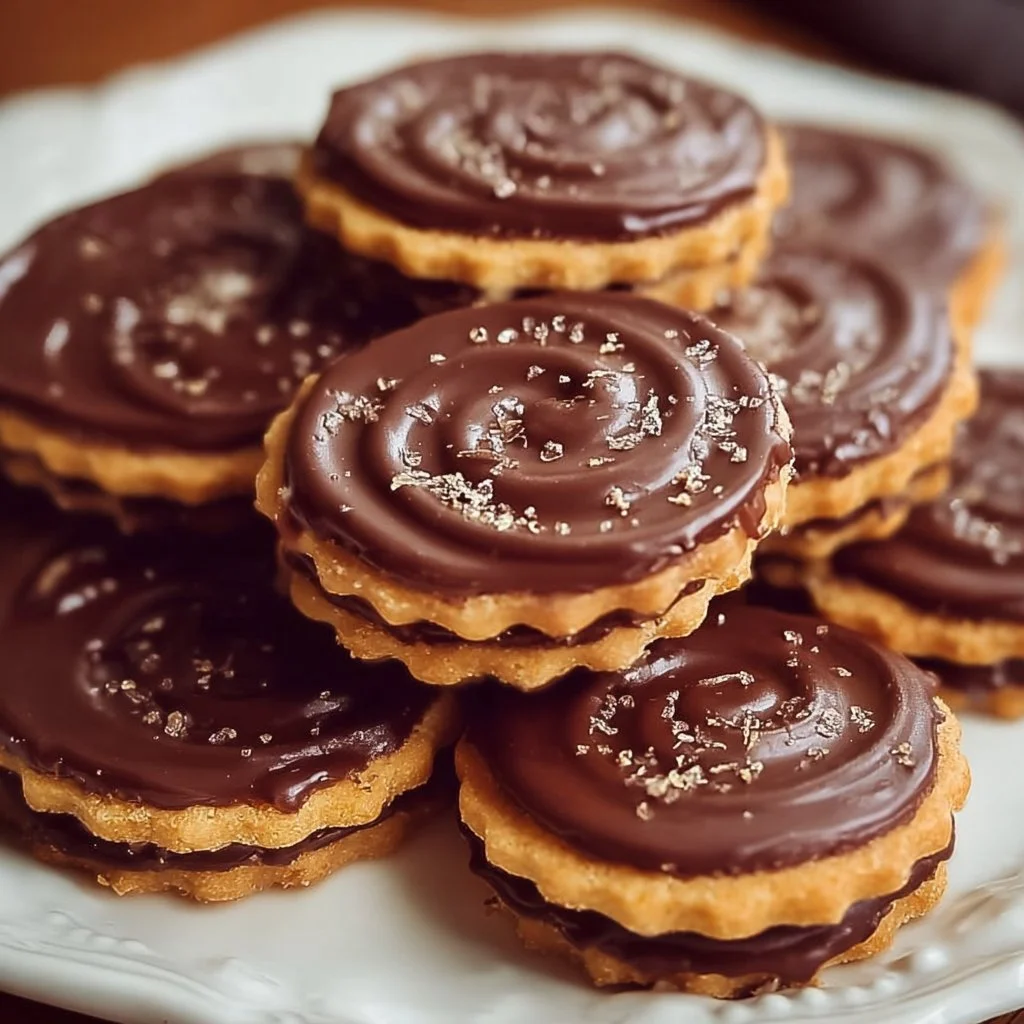 Delicious Rolo Ritz Cookies with caramel and cracker topping