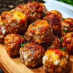 Rotel spiced sausage bites with cream cheese appetizer on a serving platter