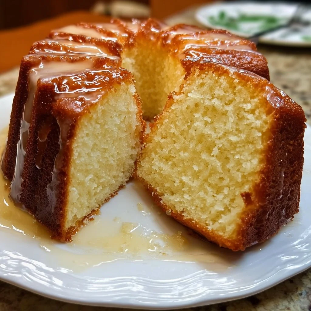 Delicious Slap Your Mama Pound Cake served on a rustic wooden table