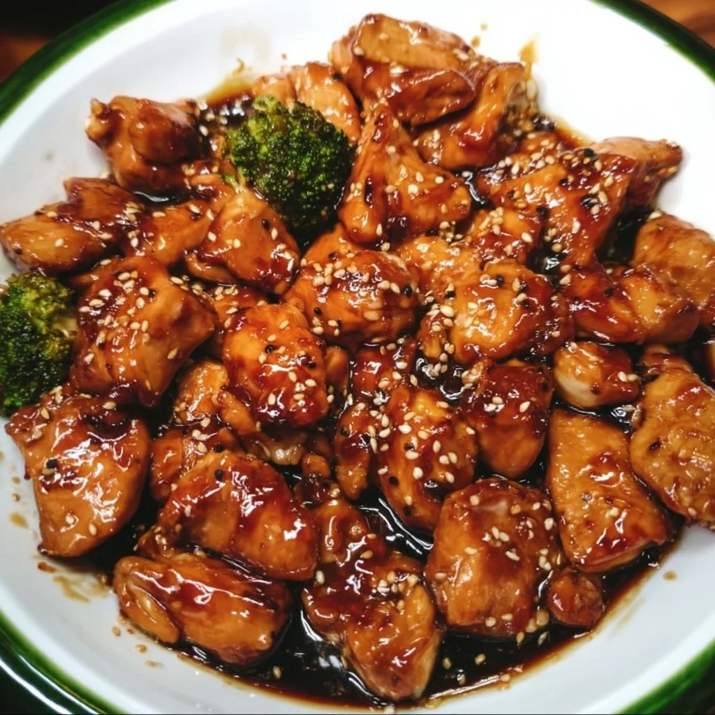 Delicious teriyaki chicken served with vegetables and rice
