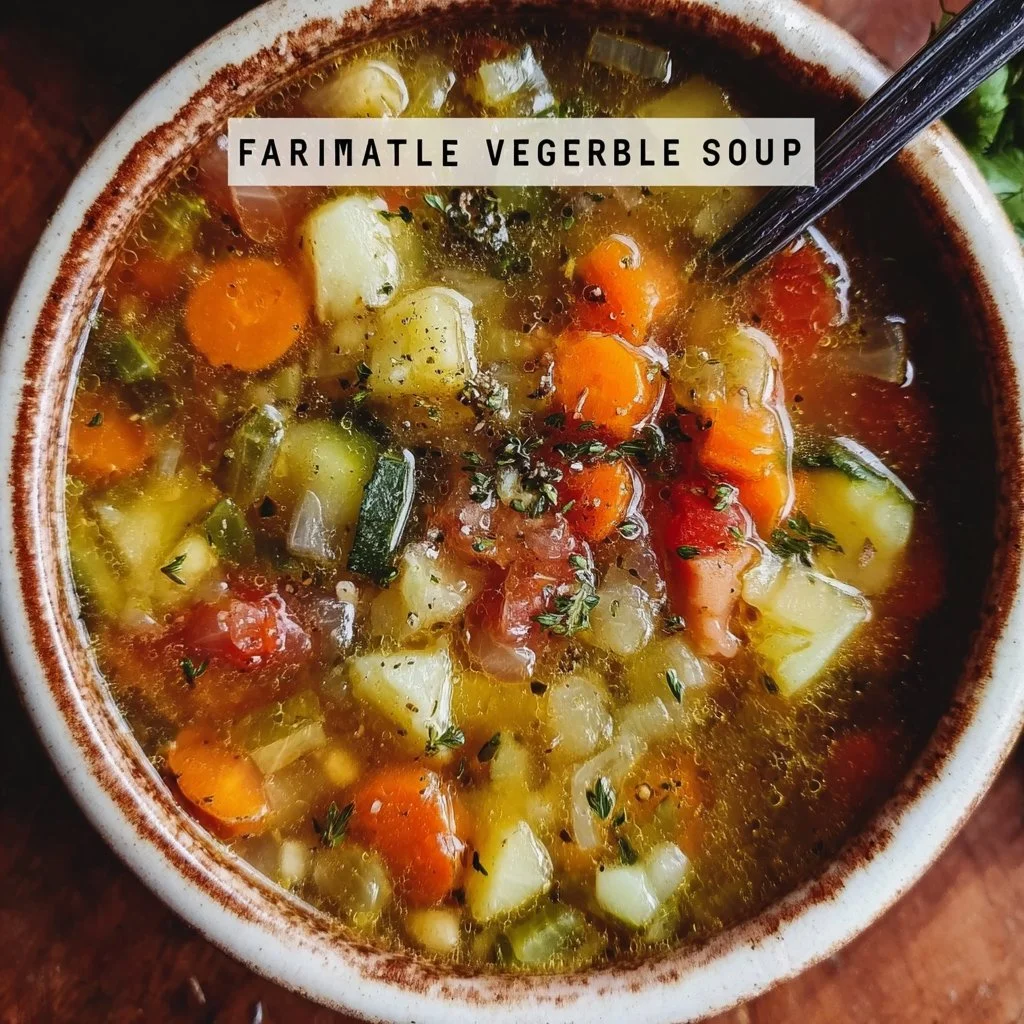 Bowl of the best vegetable soup with colorful fresh vegetables