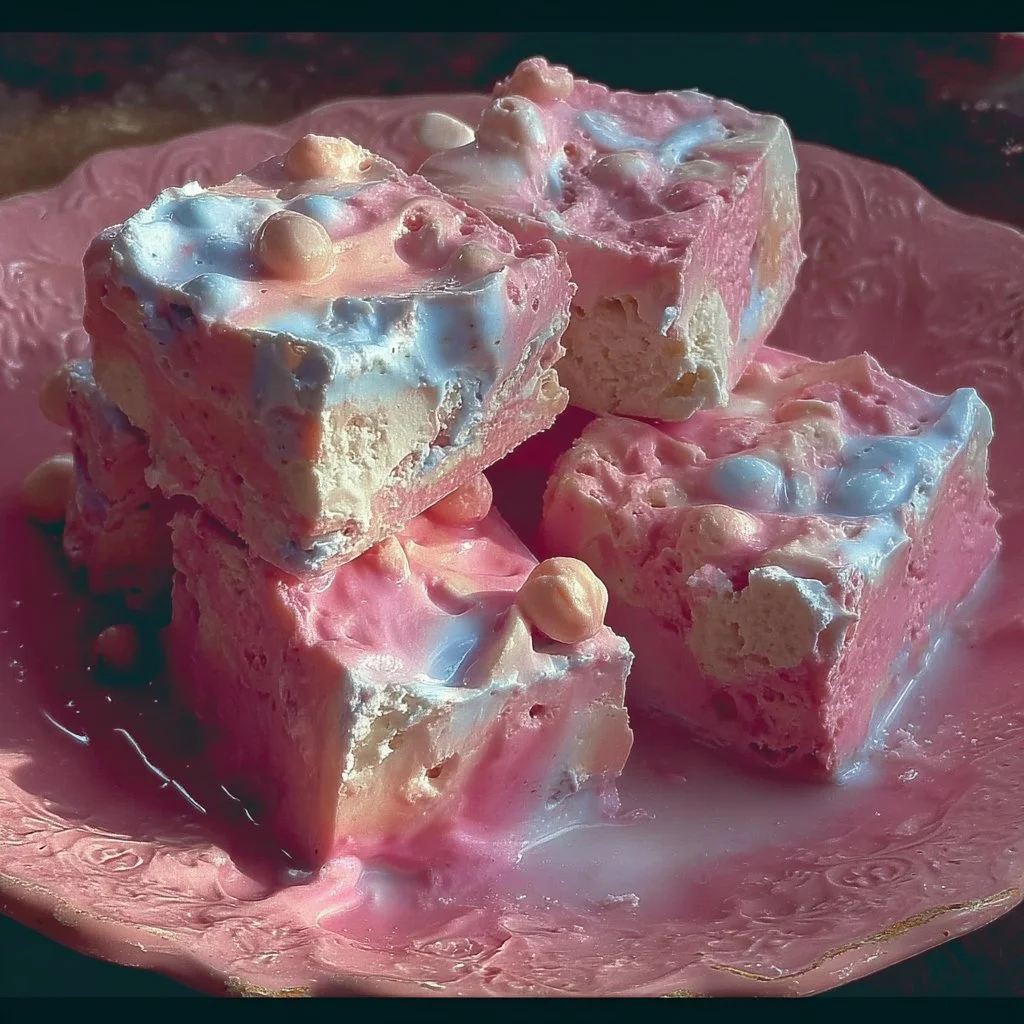 Creamy Bubblegum Cloud Fudge with colorful sprinkles and a fluffy texture