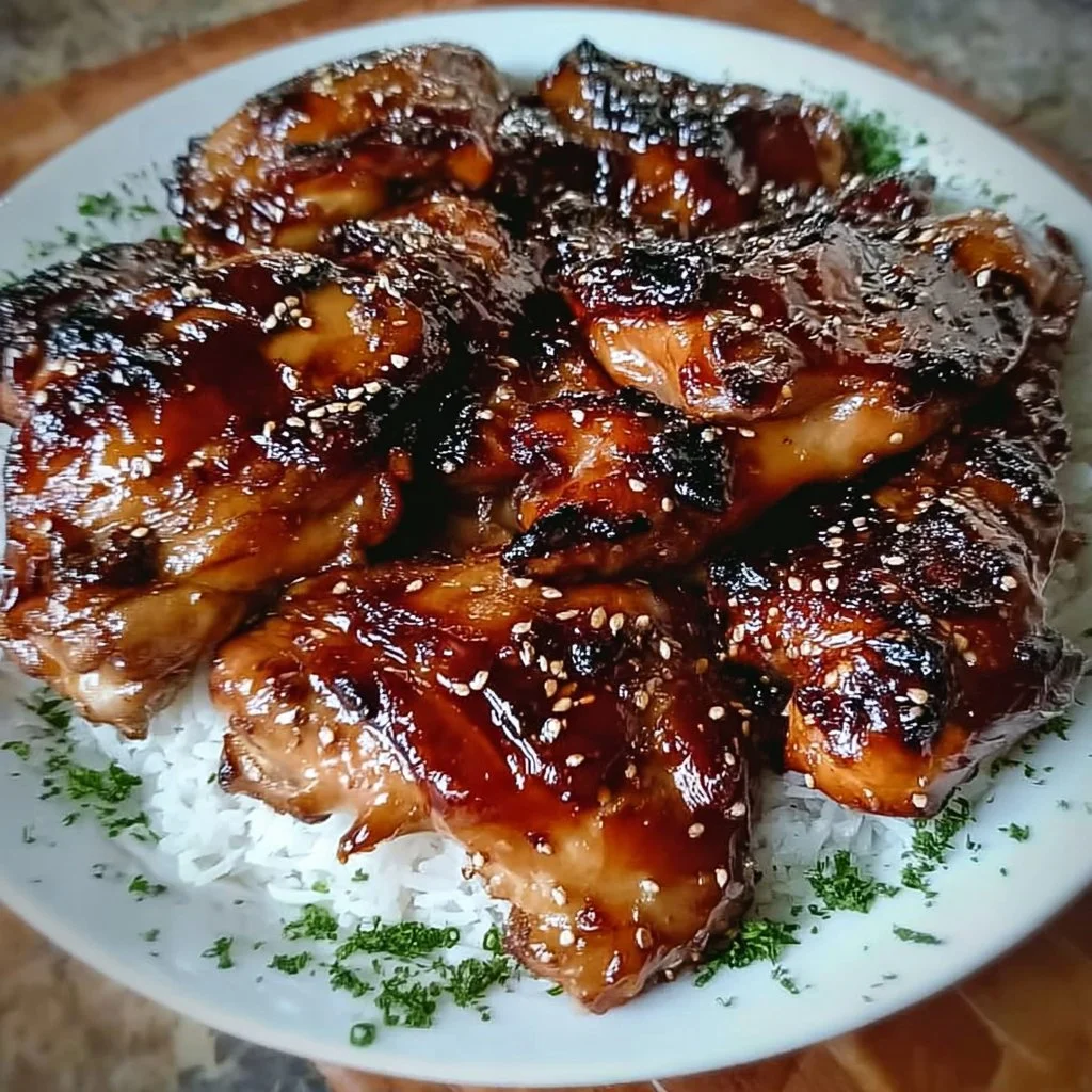Delicious Hawaiian Style Teriyaki Chicken served with rice and veggies