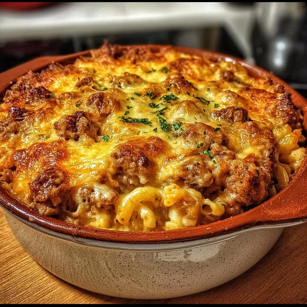 Delicious Poor Man Husband Casserole served in a dish, embodying comfort food.