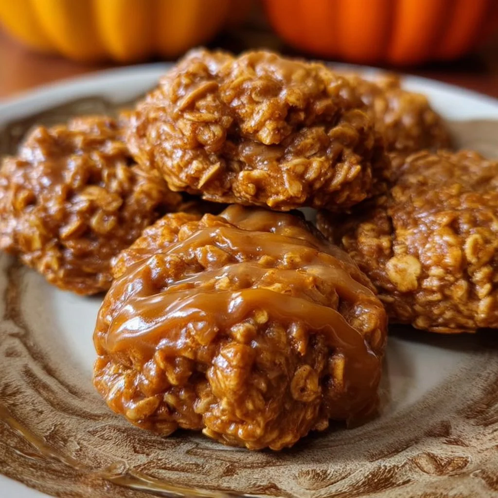 Delicious Pumpkin Spice No Bake Cookies with autumn spices