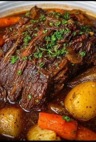 Delicious 5-Star Pot Roast ready to serve on a dinner table