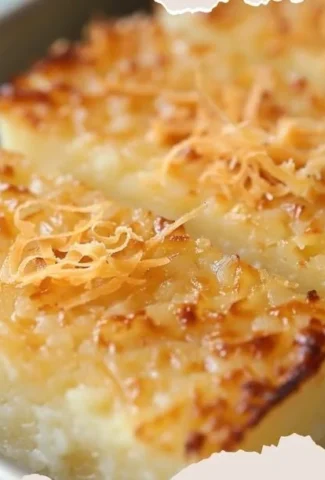 Delicious homemade cassava cake slice on a plate