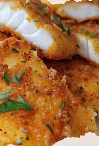 Plate of extra crispy fried fish with lemon and tartar sauce