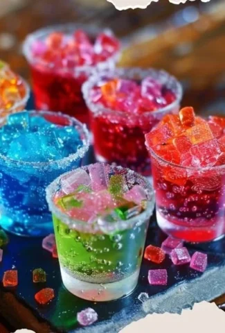 Colorful POP ROCKS Jello Shots for party celebrations