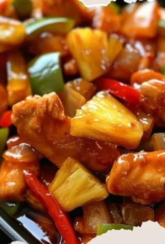 Delicious Sweet and Sour Chicken served with vibrant vegetables