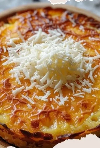 Traditional Filipino rice cake served on a plate with vibrant toppings.